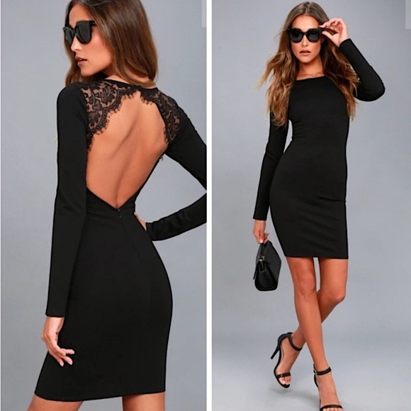 Lulu’s SEXY Backless Lace Bodycon Party Dress - Picture 9 of 9